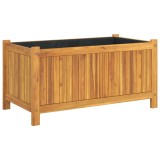Cumpara ieftin Jardiniera de gradina cu captuseala, 80x42x40 cm, lemn acacia