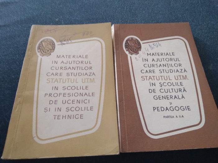 MATERIALE IN AJUTORUL CURSANTILOR CARE STUDIAZA STATUTUL UTM 2 VOL 1957