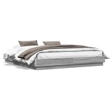 Cumpara ieftin Cadru de pat, gri sonoma, 180x200 cm, lemn prelucrat