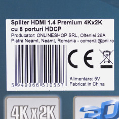 Spliter HDMI 1.4 Premium cu 8 porturi HDCP 4Kx2K