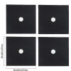 Set 4 Folii Protectie Aragaz/Plita Reutilizabile, Negre, 27x27cm, Termorezistente 260&deg;C