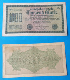 Bancnota veche - Germania 1000 Mark 1922 varianta serie verde