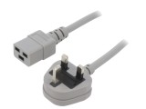 Cablu Alimentare 5m Gri 3x1,5mm2 13A