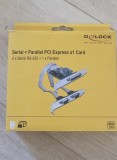 PCI Express cu 2 x Serial RS-232 + 1 x Paralel DB25 IEEE1284, Delock 90413