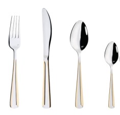 Set tacamuri 24 piese Bohmann Premium, Otel inoxidabil, Auriu foto