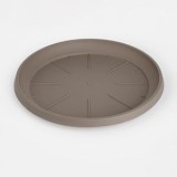 Farfurie Rotundă din Plastic Mocca pentru Ghiveci de Flori, CMCLASS