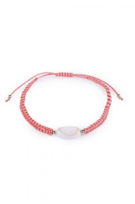 Bratara Shamballa, 14 - 26 cm, Roz coral foto