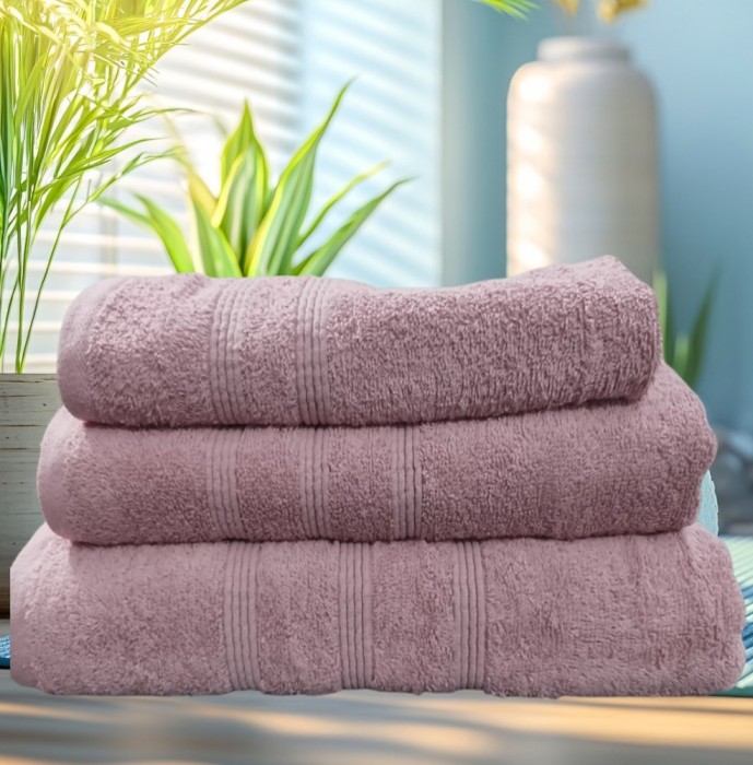 Set 3 prosoape baie Valentini Bianco TM900A/3/Lilac