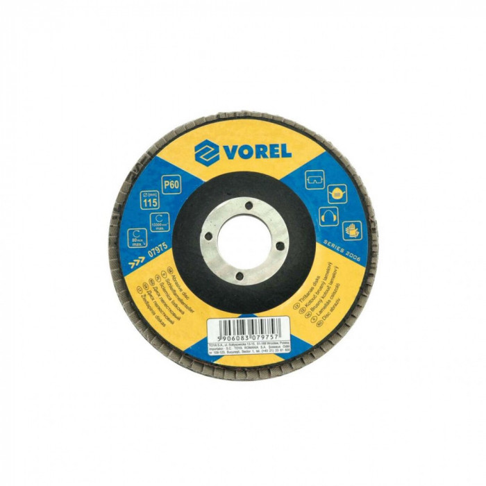 Disc lamelar abraziv P60 125 mm Vorel 07985