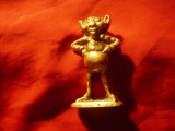 Statueta - Personaj , bronz , h= 6,7 cm, 2 marcaje pe suport