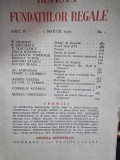 Revista Fundatiilor Regale Anul VI 1 Martie 1939 Nr. 3