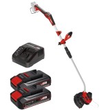 Einhell GE-CT 18/33 Li E PXC + Twinpack CB + 4514095 - Trimmer gazon 330 mm cap cu fir + Set 2 acumulatori si incarcator Li-Ion 18 V 2.5 Ah