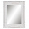 Oglinda decorativa perete lemn alb vintage 44x4x54 cm