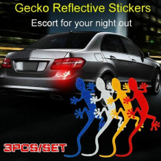 Set 3 buc sticker reflectorizant GECKO