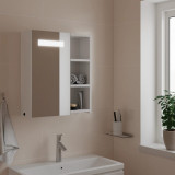 Dulap cu oglinda de baie cu lumina LED, alb, 45x13x52 cm GartenMobel Dekor, vidaXL