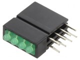 LED Verde 1,8mm 4 Diode 20mA 70&deg; 5-17mcd