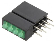 LED Verde 1,8mm 4 Diode 20mA 70&deg; 5-17mcd