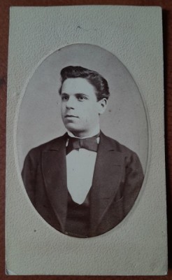 Fotografie tip CDV, barbat, 1874 foto