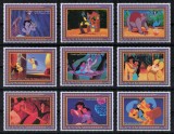 Timbre Guyana 2002, Disney Aladdin, Serie Completa MNH, Personaje