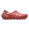 Saboti Crocs Echo Clog Rosu Strawberry Wine, Unisex, Croslite, Talpa LiteRide, Accesorii Jibbitz, Confortabili, Casual