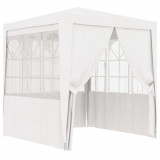 Gossi cort petrecere profesional cu pereti, alb, 2,5 x 2,5 m 90 g/m2