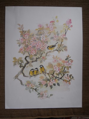 Litografie print,semnata in placa Mads Stage,40x30,5cm(vezi descriere) foto