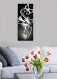 Cumpara ieftin Ceas de perete decorativ din p&acirc;nză 3070CS Multicolor 30x70x3 cm