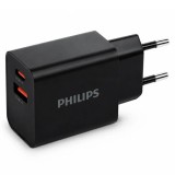 ALIMENTATOR RETEA USB-A + USB C PD 20W PHILIPS