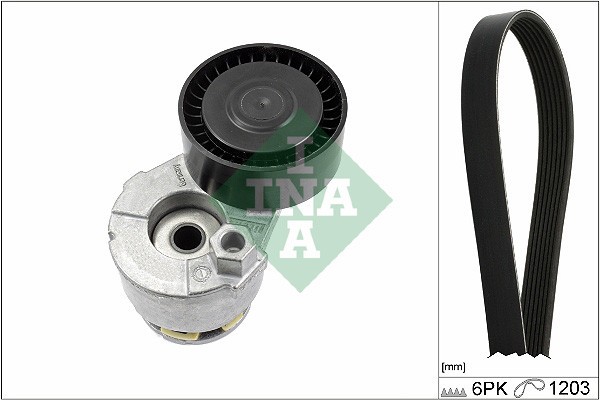 INA 529 0009 10 Set curea transmisie cu caneluri