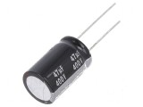 Condensator electrolitic THT 47uF 400VDC &Oslash;16x25mm &plusmn;20%