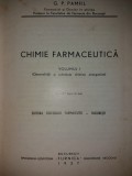 G. P. PAMFIL - CHIMIE FARMACEUTICA - VOL. I {1937}