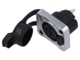 Conector XLR REAN RRX3F-Z-000-1 3 pini 16A 50V IP65 soclu mamă lipire
