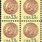 SUA 1978 - Uzual 13c, Indian Head penny, bloc de 4 neuzat
