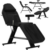 Fotoliu cosmetic negru pat masaj SPA tatuaj tatuaj