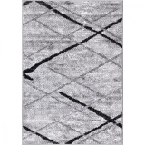 Cumpara ieftin Covor Model Cappuccino 16430-168, Marime 60 x 110 cm, Gri, Inaltime Fir 7 mm, Antialergic, Polipropilena, Living, Dormitor, Sufragerie, Birou