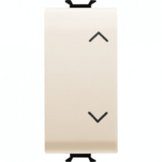 Intrerupator cu revenire 1P 250V ac - NO+NO 10A - WITH INTERLOCK -SYMBOL: UP- DOWN - 1 MODULE - IVORY - CHORUS