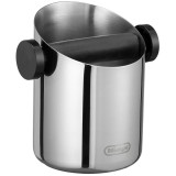 Container pentru zatul de cafea knock box De&rsquo;Longhi DLSC059, 500g, Argintiu, Delonghi