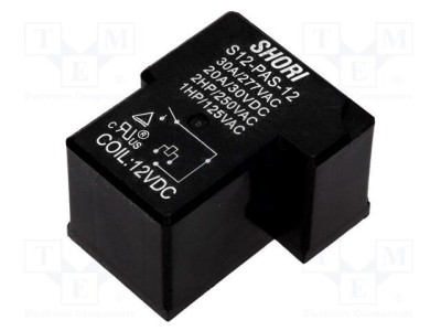 Releu electromagnetic SPST-NO 12VDC S12 PCB 930mW SHORI ELECTRIC foto