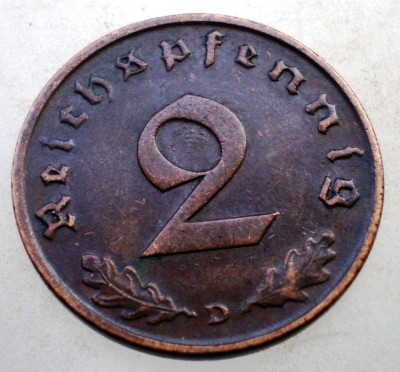 2.960 GERMANIA 2 REICHSPFENNIG 1937 D foto