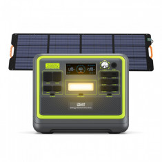 Pachet iHunt Statie electrica de incarcare portabila Energy BackUp PRO 2KW, LED, IP67 + Solar Panel Portable 200W