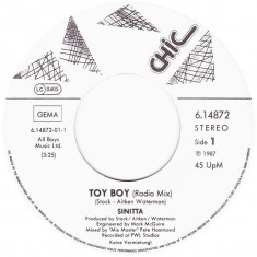 Sinitta - Toy Boy (1987, Chic) Disc vinil single 7&amp;quot; foto