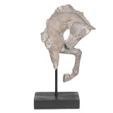 Cumpara ieftin Figurina Cal polirasina gri neagra 28x12x43 cm