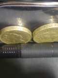 One pound 1987,Decus et Tutanem,batere inversa pe muchie., Europa