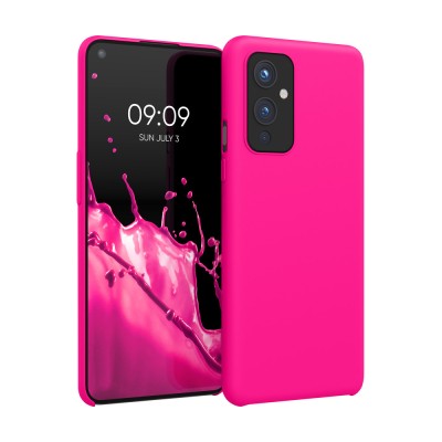 Husa Kwmobile pentru OnePlus 9, Silicon, Roz, 56040.77 foto