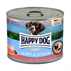 Happy Dog Sensible Puppy &amp; Junior 200 g / pui și somon