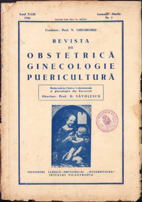 HST C1102 Revista de obstetrică ginecologie puericultură 1/1944 foto