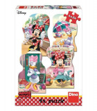 Puzzle 4 in 1 - Minnie si Daisy in vacanta (4 x 54 piese), Dino