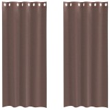 Cumpara ieftin Perdele Voile cu Oeli 2 buc Maro 140x225 cm