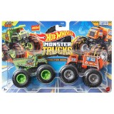 Set 2 masini Monster Truck, Hot Wheels, Demolition Doubles, Gotta Dump Vs Will Trash It All, HWN52