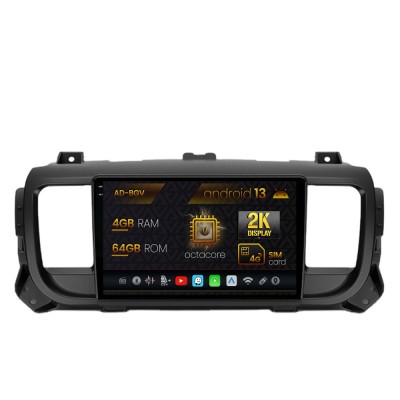 Navigatie Citroen Jumpy Peugeot Expert (2017-2021), Android 13, V-Octacore 4GB RAM + 64GB ROM, 9.5 Inch - AD-BGV9004+AD-BGRKIT348 foto